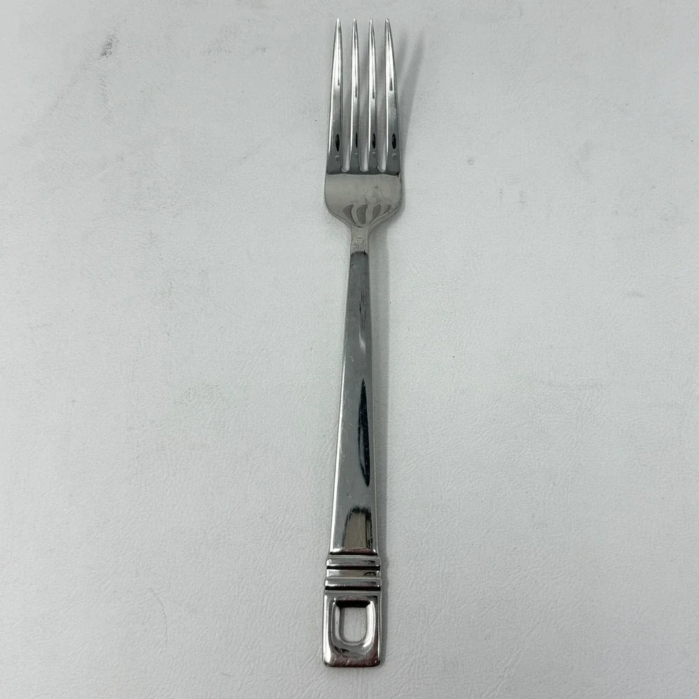 Farberware Lorena Pierced 7 Dinner Forks + 1 Salad Fork Stainless Flatware 8 Pcs